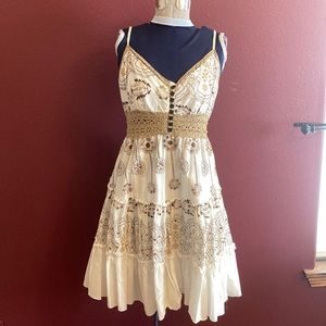 Western Cream & Brown Sundress Junior Large